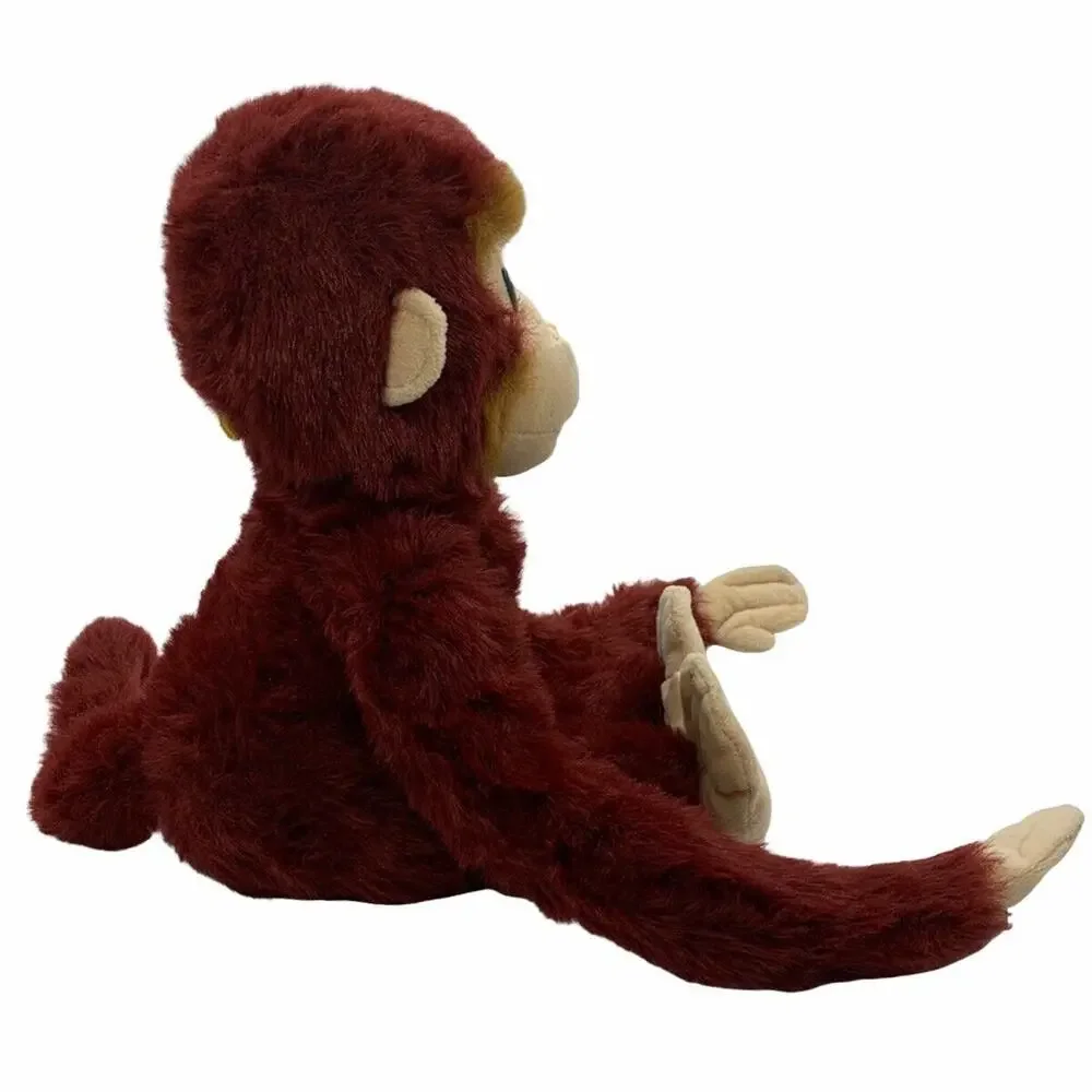 Classic Toy Co. Large Plush Soft Reddish Brown Hanging Monkey Sticky Hands Feet - Picture 5 of 7